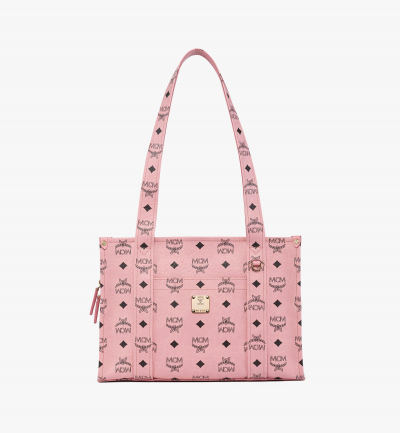 MCM Aren School Bag Tragetasche in Visetos Damen SOFT PINK