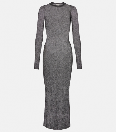 Isabel Marant Maxikleid Fanelie aus Lamé, Damen, DE 32 Schwarz