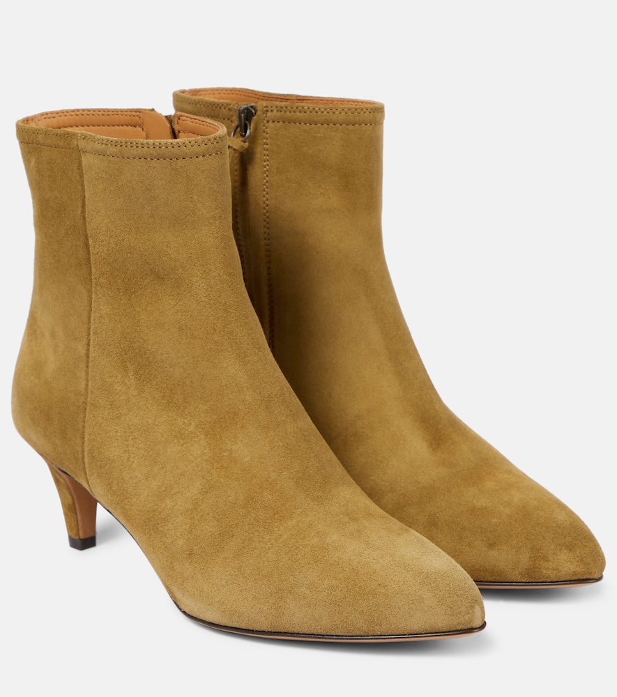 Isabel Marant Ankle Boots Deone aus Veloursleder, Damen, EU 36 Beige