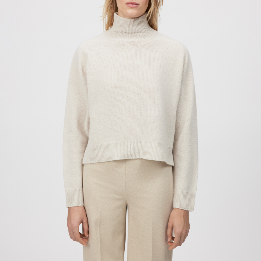 DRYKORN LYZIMA Rollkragenpullover in reiner Schurwolle beige XS