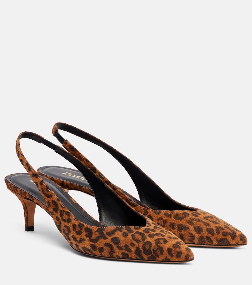 Isabel Marant Slingback-Pumps Padim 50 aus Veloursleder, Damen, EU 39 Braun