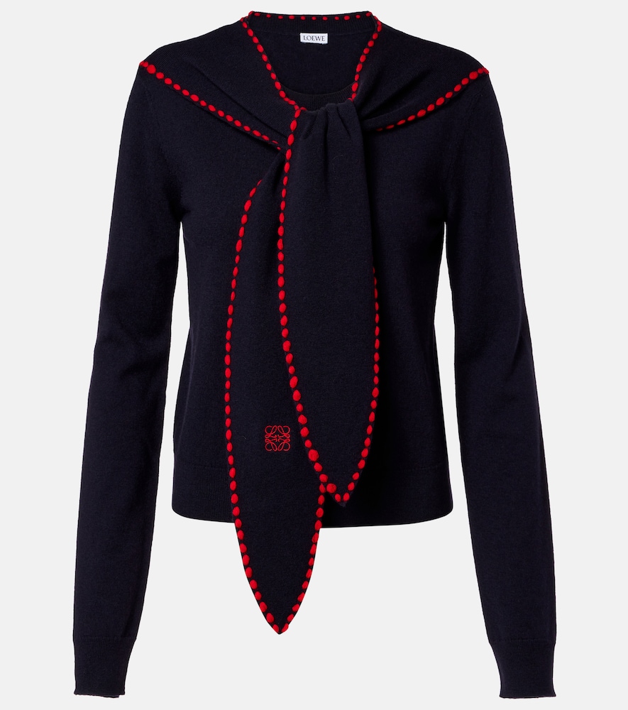 Loewe Pullover aus Wolle, Damen, XS Blau