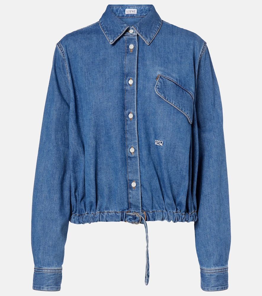 Loewe Hemd Double L aus Denim, Damen, XS Blau