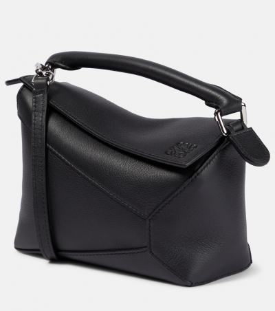 Loewe Tote Bag Puzzle Edge Mini aus Leder, Damen, Eine Größe Schwarz
