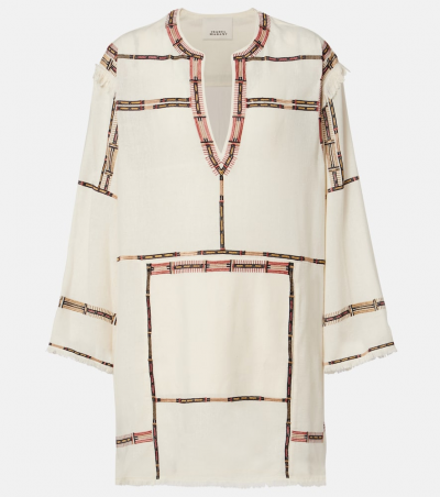 Isabel Marant Besticktes Minikleid Freya aus Seide, Damen, DE 32 Weiß