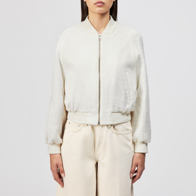 DRYKORN MARHAM Blousonjacke in Crêpe-Optik metal 1