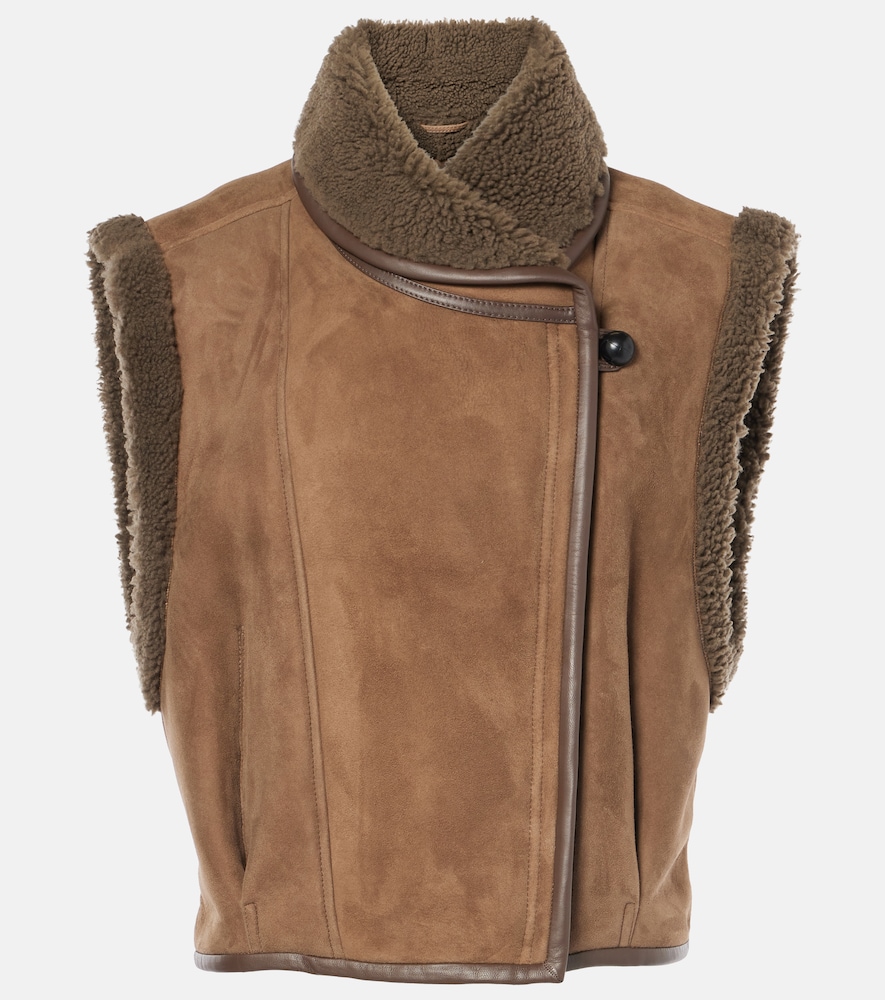 Isabel Marant Weste Alime aus Shearling, Damen, DE 40 Braun