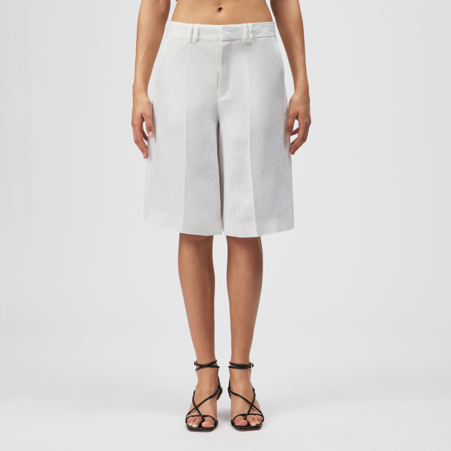 DRYKORN GOVERN Relaxed Fit Bermuda Hose aus Leinen off_weiß 26
