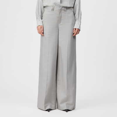 DRYKORN AQUITE Marlenehose in Leinen-Mix grau 26x32