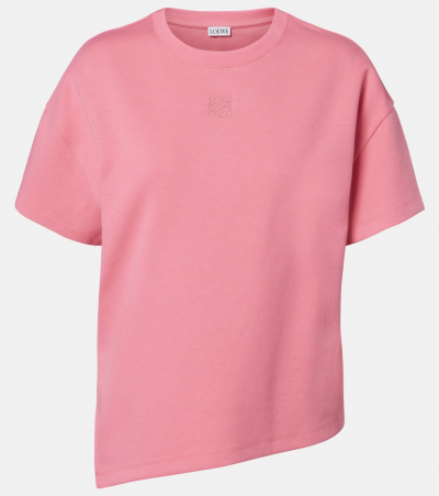 Loewe T-Shirt Anagram aus Jersey, Damen, XS Rosa