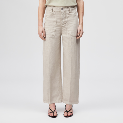 DRYKORN DERIVE Mid-Waist Jeans in Baumwoll-Leinen-Mix beige 25x32