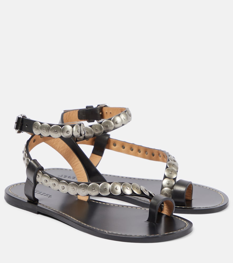 Isabel Marant Sandalen Melte aus Leder, Damen, EU 35 Schwarz