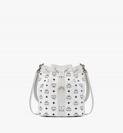 MCM Dessau Kordelzugtasche in Visetos Damen WHITE