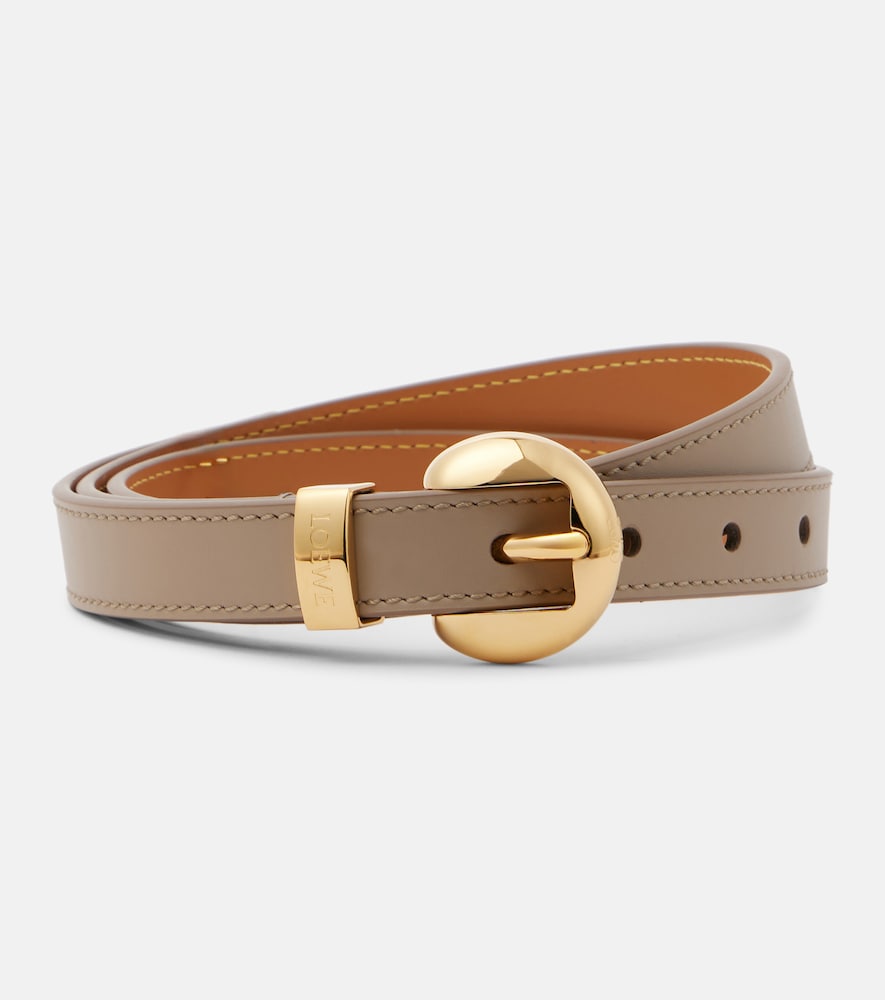 Loewe Gürtel Pebble aus Leder, Damen, 70CM Beige