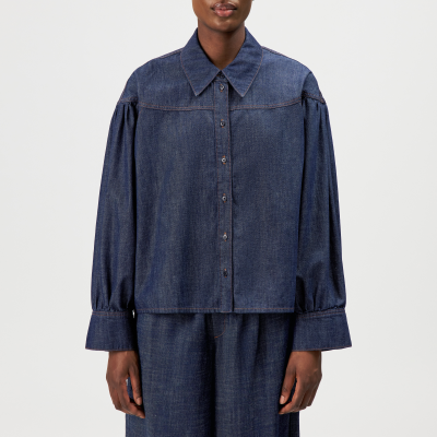 DRYKORN SELENI Hemdbluse in leichter Denimqualität blau 1