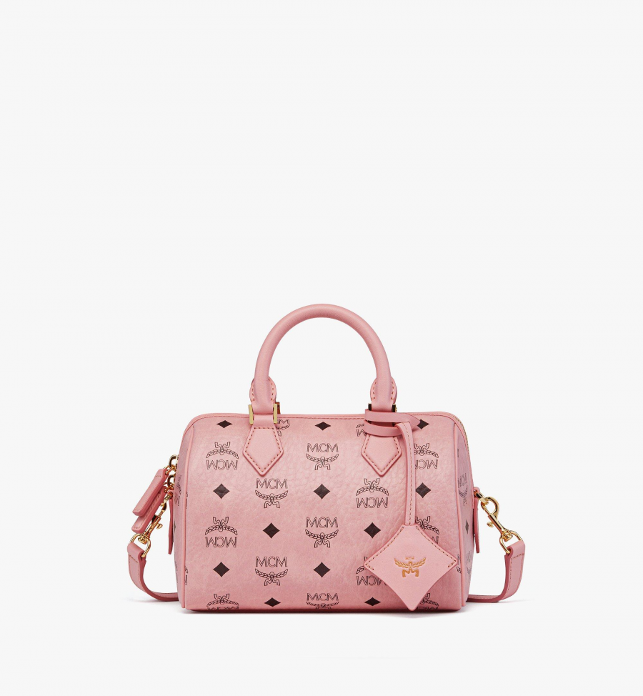 MCM Ella Boston-Tasche in Visetos Damen SOFT PINK