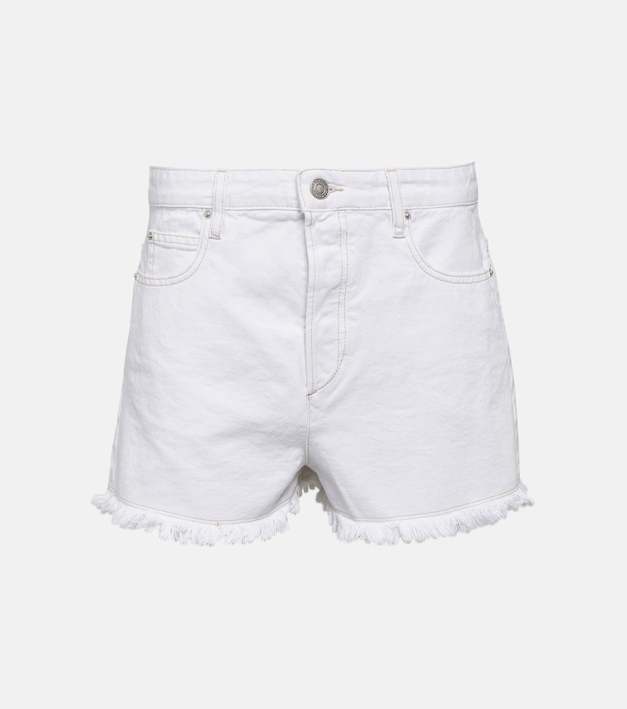 Isabel Marant Mid-Rise Jeansshorts Lesia, Damen, DE 30 Weiß