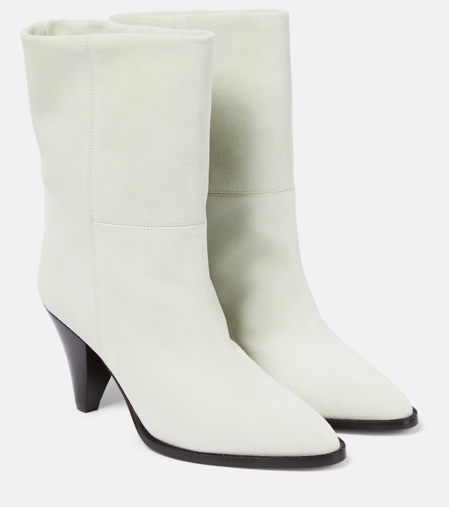 Isabel Marant Ankle Boots Rouxa aus Veloursleder, Damen, EU 36 Weiß