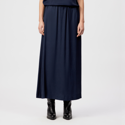 DRYKORN IDONEA Midirock mit elastischem Bund in Satin blau 24