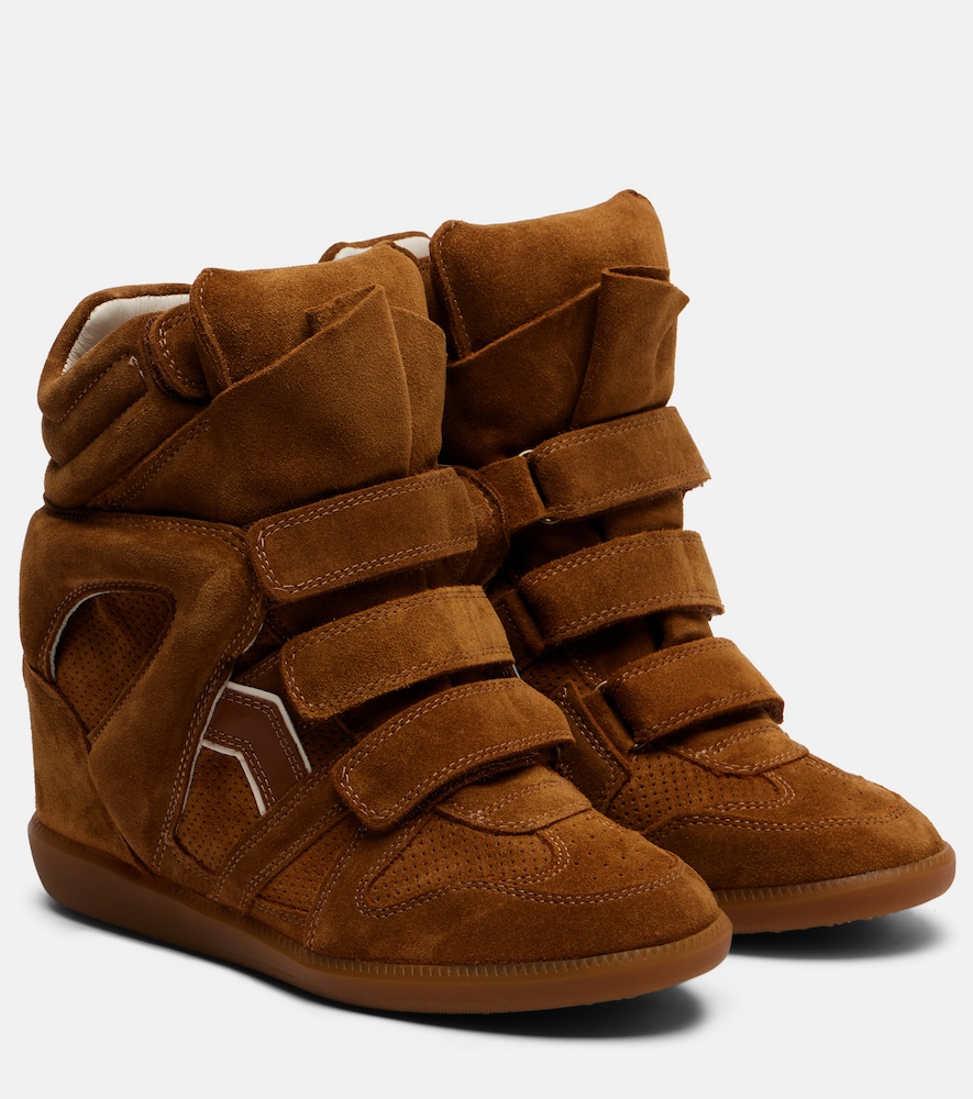 Isabel Marant High-Top Sneakers Bekett aus Veloursleder, Damen, EU 35 Braun