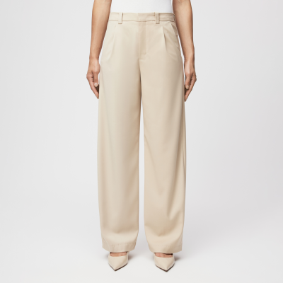 DRYKORN CRAWL Bundfaltenhose in softem Flanell beige 27x34
