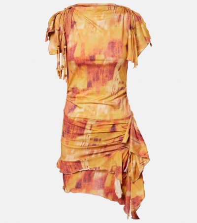 Isabel Marant Verziertes Minikleid Janick aus Baumwoll-Jersey, Damen, DE 32 Multicolor