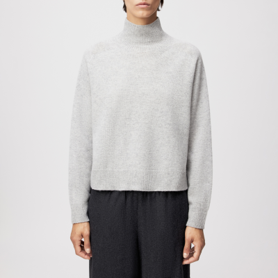 DRYKORN LYZIMA Rollkragenpullover in Schurwolle grau XS