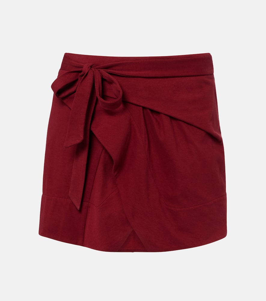 Isabel Marant Wickelrock Berenice aus Baumwolle, Damen, XS Burgunderrot