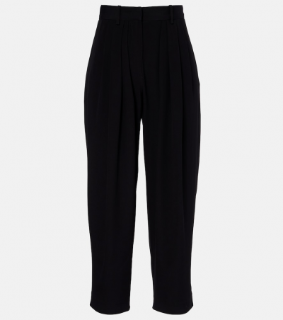 Isabel Marant Weite High-Rise-Hose Janice aus Crêpe, Damen, DE 32 Schwarz