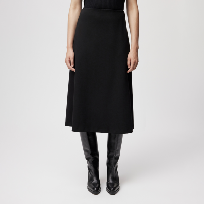 DRYKORN URA Slip-Skirt in Midilänge in Jersey schwarz 25