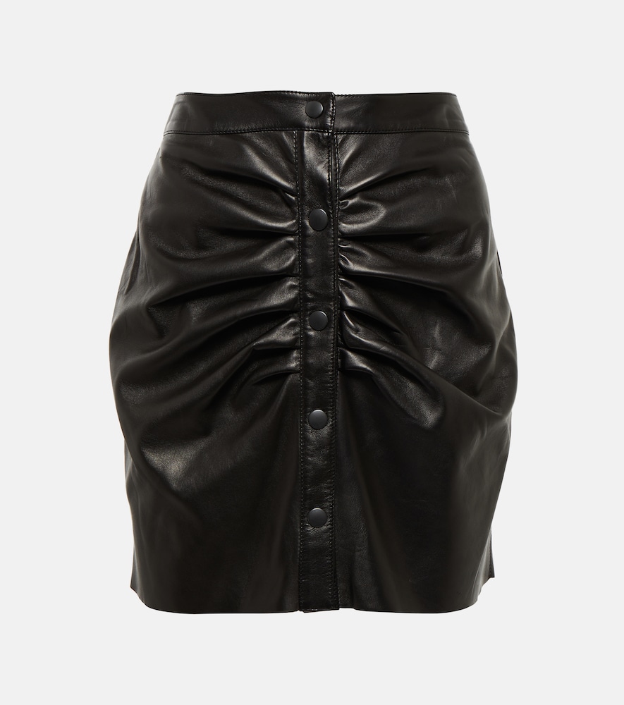 Isabel Marant Minirock Carvelioga aus Leder, Damen, DE 34 Schwarz