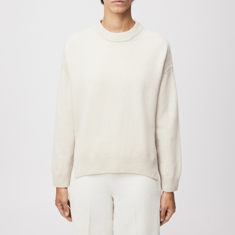 DRYKORN LIZIELA Rundhalspullover in reiner Schurwolle beige XS