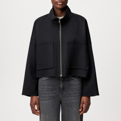 DRYKORN ELSTOW-1 Oversized Jacke in Woll-Doubleface schwarz 3