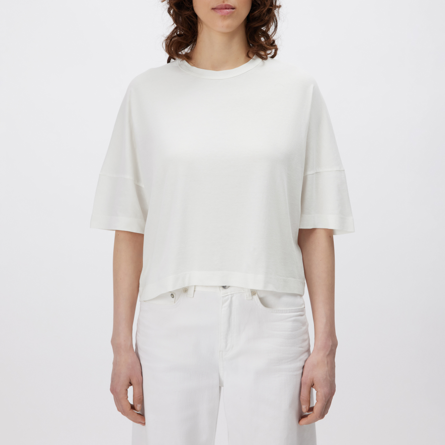 DRYKORN KUSIA Lässiges T-Shirt in Baumwoll-Crepe off_weiß S