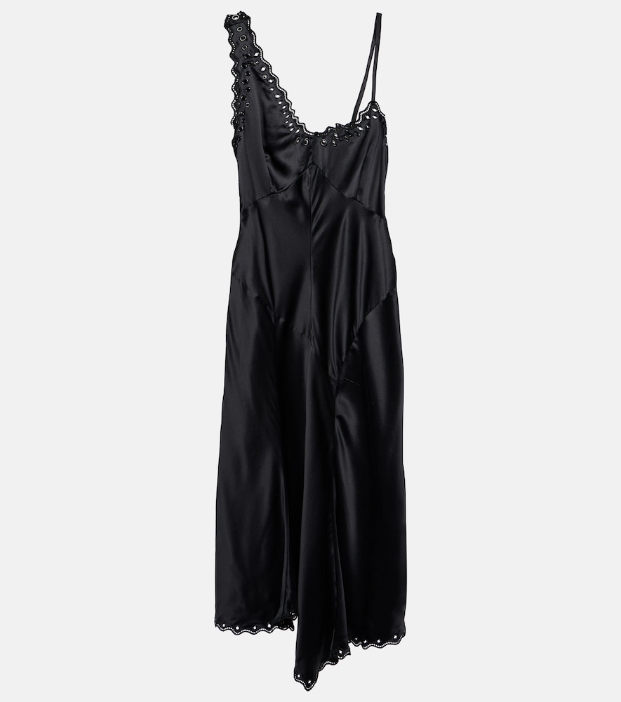 Isabel Marant Besticktes Midikleid Ayrich aus Seide, Damen, DE 36 Schwarz