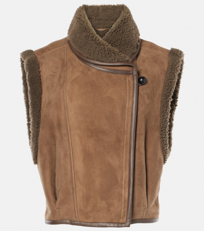 Isabel Marant Weste Alime aus Shearling, Damen, DE 40 Braun