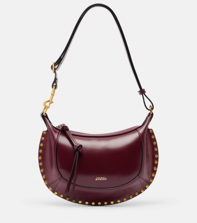 Isabel Marant Schultertasche Oskan Small aus Leder, Damen, Eine Größe Burgunderrot