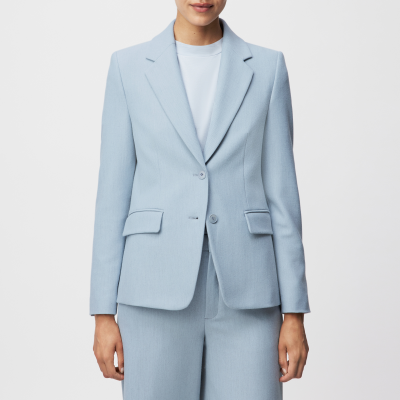 DRYKORN BUNDREY Schlanker Blazer in Flanell blau 1