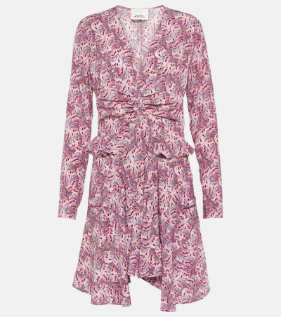 Isabel Marant Minikleid Usmara aus einem Seidengemisch, Damen, DE 32 Violett