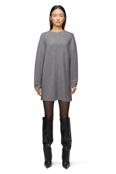 DRYKORN KADYRA Lässiges Minikleid in 100% Merinowolle grau S