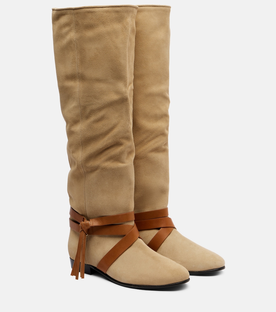Isabel Marant Stiefel Silmon aus Veloursleder, Damen, EU 35 Beige