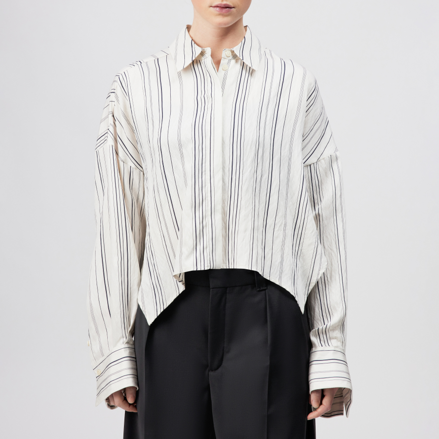 DRYKORN OSHIA Oversized Hemdbluse in Viskose-Mix off_weiß 1