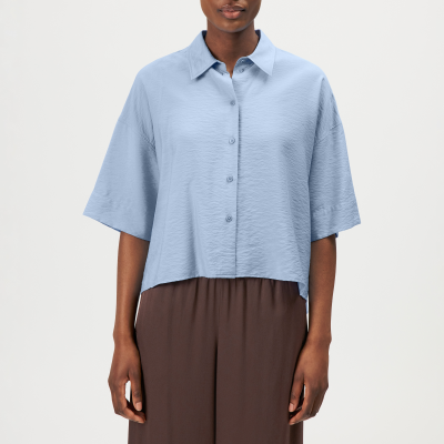 DRYKORN YARIKA Hemdbluse in Viskose-Mix blau 1