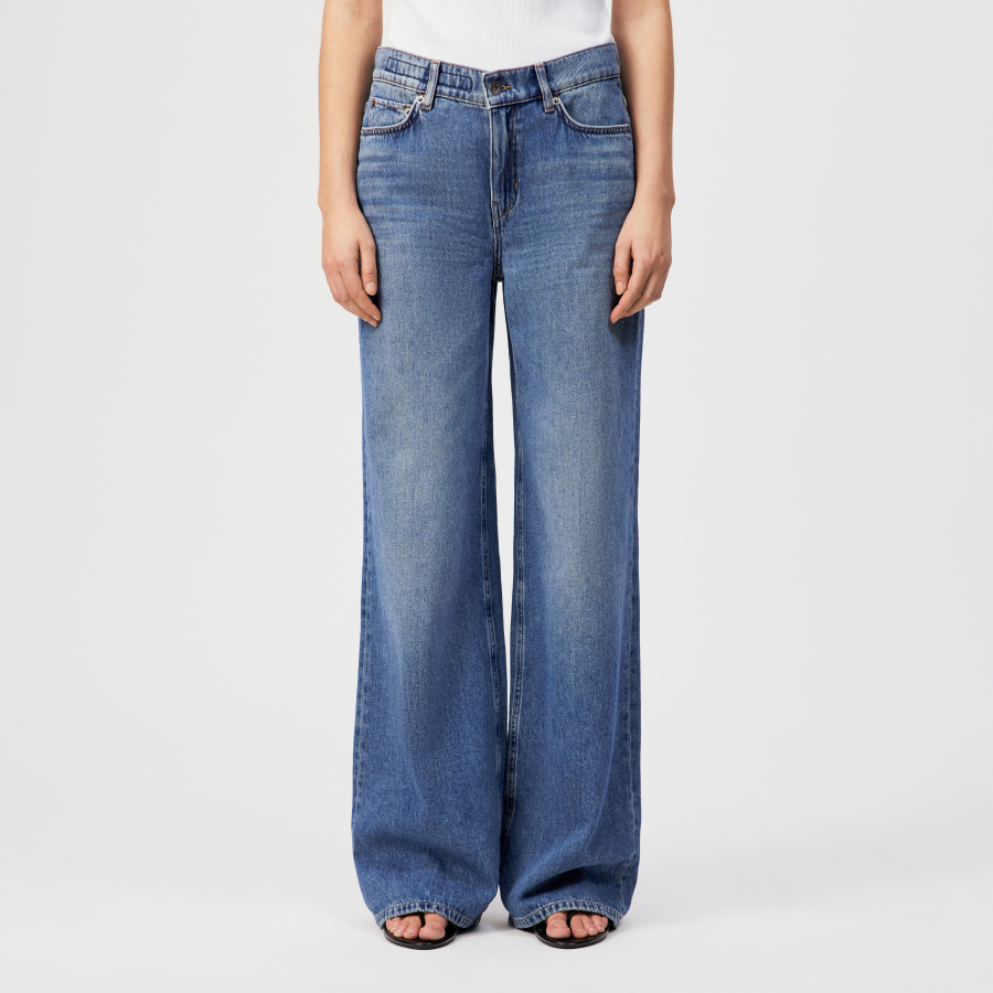 DRYKORN FLUNG Mid-Waist Jeans in reiner Baumwolle blau 25x32