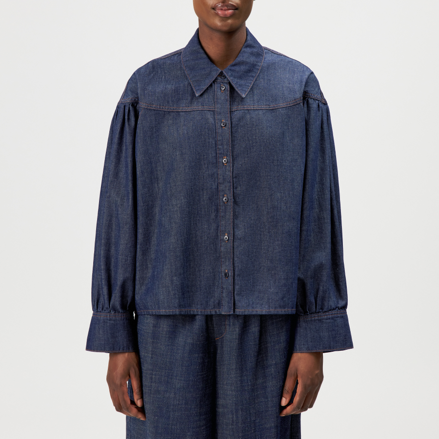 DRYKORN SELENI Hemdbluse in leichter Denimqualität blau 1