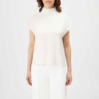 DRYKORN ALARIA-1 Shirt-Bluse mit Stehkragen in Satin off_weiß 3