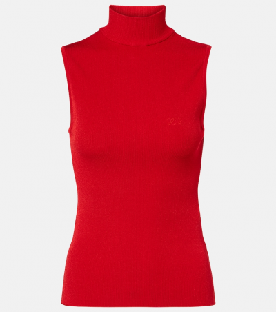 Loewe Top Double L aus Rippstrick, Damen, XS Rot
