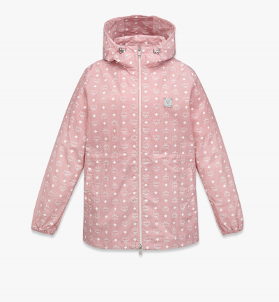 MCM Kapuzen-Windjacke aus ECONYL mit Monogramm-Print Damen SOFT PINK
