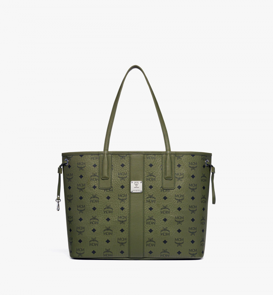MCM Liz Shopper in Visetos Damen KHAKI MOSS