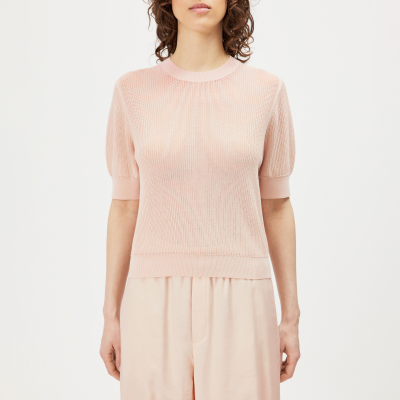 DRYKORN SANIDY Strick T-Shirt in reiner Baumwolle orange S